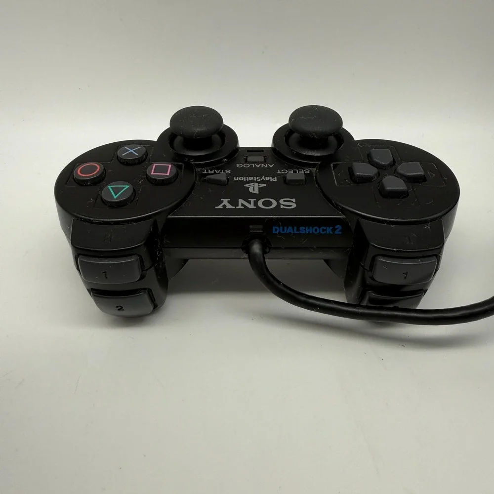 Sony DualShock 2 Controller PS2 Black SCPH-10010 Analog Wired OEM
